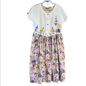 Vintage SEA WIND floral dress with pockets Size Medium